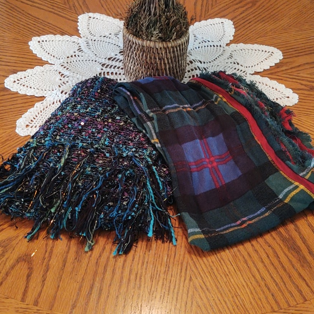 Bundle of Sequin Embellished and Infinity Scarves